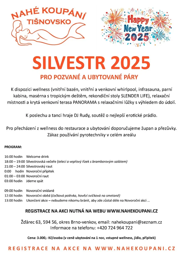 Silvestr 2025 - pro pozvané a ubytované hosty